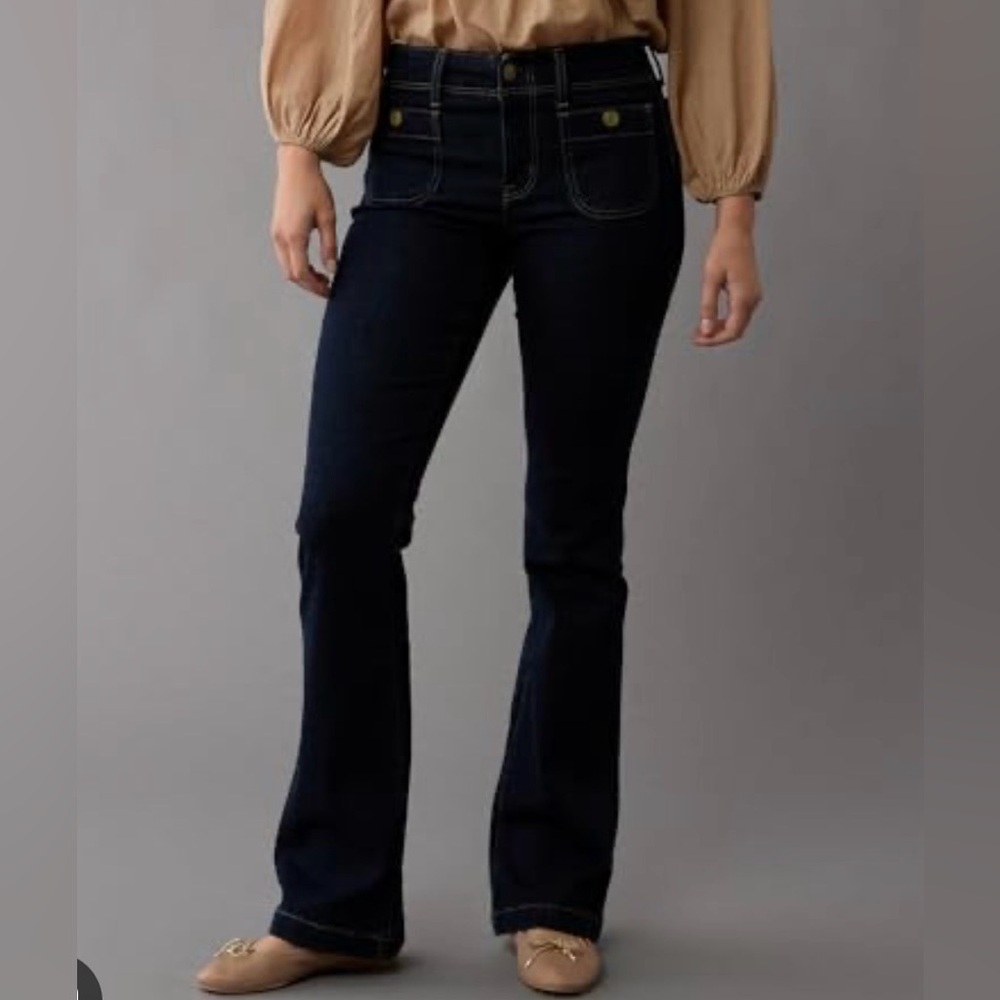 American Eagle Outfitters Navy Flare Jeans